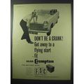 1960 Golden Crompton Battery Ad - Don't Be A Cr...