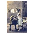 rp10530 - Young girl cleaning her doll - print 6x4