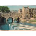 Pultney Bridge Bath Avon Postcard posted 1978 c...