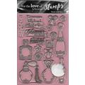 A6 Hunkydory Sent With Love Stamp Set. Stamping...