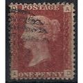 1858 SG43 1d Red Plate 123 Fine Used Check Lett...