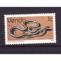 VENDA 1986 SG 119 1c THREE LINED GRASS SNAKE U/...