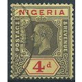 Nigeria 1931 SG24a 4d Black & Red/Yellow Die I ...