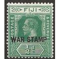 Fiji 1917 SG138b 1/2d Blue-Green WAR STAMP Moun...