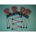 50 pcs 8" RED PURE RUBBER ball bungee TIE DOWN ...