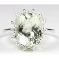Green Amethyst (Prasiolite), 925 Sterling Silve...