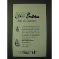1955 India Tourism Ad - India Bids You Welcome