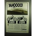 1990 Yamaha RT180 and RT100 Motorcycle Ad