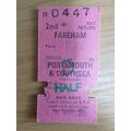 BR Fareham - Portsmouth & Southsea Half Rtn Ticket