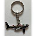 KEY RING - MULTICOLOURED METAL SHARK