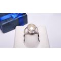 Estate 2.5ct Natural Rd White Quartz Sterling S...