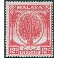 Kedah 1952 12c scarlet SG82a unused