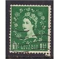 GB 1955 - 58 QE2 1 1/2d Green Wilding SG 542 WM...