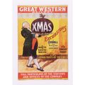 Railway Poster Art Postcard GWR Christmas Excur...