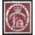 St Vincent 1893 SG53b 5/- Brown-Lake Mounted Mi...