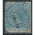 St Christopher 1887 SG17 4d Blue Wmk Crown CA G...