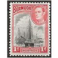 Bermuda 1938 SG110 1d Black & Red Mounted Mint ...