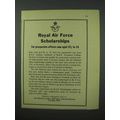 1960 Royal Air Force Ad - Scholarships