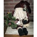 Santa Claus Doll in Burgundy Outfit w/very long...