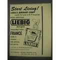 1956 Liebig Soups Ad - Start living! Liebig's grand-chef cooks for you