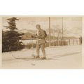 Elderly Lady Skier at Pontresina Switzerland Sk...