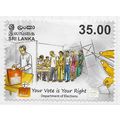 SRI LANKA 2015 RIGHT TO VOTE BALLOT PAPER BOX E...