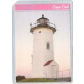 MA Woods Hole Lighthouse Postcard Nobeska Light...