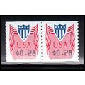 CVP33 28c Shield Very Fine MNH Pair PA5044