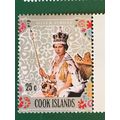 Cook Is QEII 1977 Silver Jubilee 25c Regalia Un...