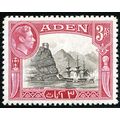 Aden KGVI 1939 3A Sepia & Carmine Mounted Mint ...