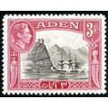 Aden KGVI 1939 3A Sepia & Carmine Mounted Mint ...