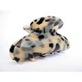 Large black and beige marbled hair claw clip