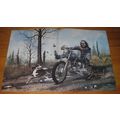 1978 David Mann Illustration - on Country Road ...