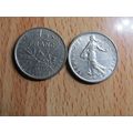 France Republic 1972 1/2 Franc Coin
