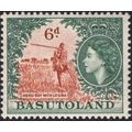 Basutoland QEII 1954 6d Chestnut & Grey Green M...