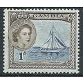 Gambia 1953 SG172 1d Deep Ultramarine & Deep Br...