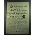 1931 Bell Telephone Ad - Cartons of Ginger Ale