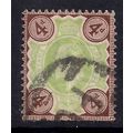 GB 1902 - 10 KEV11 4d Brown & Green Used Stamp....