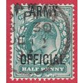 GB KEVII 1902 1/2d BLUE GREEN ARMY OFFICIAL SGO...
