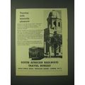 1960 South African Railways Travel Bureau Ad - Touring with leisurely pleasure