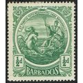 Barbados 1916 ½d Green SG182 MM