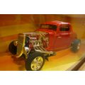 TSD - 1/18 1934 Ford coupe , street rod, red ,