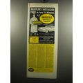 1957 Midas Muffler Shops Ad - Mufflers installed free in just 15 minutes