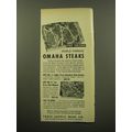 1959 Table Supply Meat Co. Omaha Steaks Advertisement - Strip sirloins