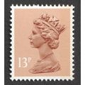 X1006 13p Pale Chestnut RIGHT BAND LITHO QUESTA...