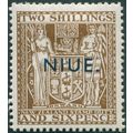 Niue 1945 2s 6d deep brown Postal Fiscal SG83 u...
