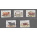 British Cattle 1984 SG 1240-1244 used unmounted...
