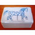 PFALTZGRAFF ' TRICKET BOX ' BLUE CAROUSEL HORSE...