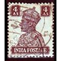 India 1941 King George VI 4A Used Stamp.