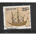 SINGAPORE 1980 SHIPS 35c GALLEON SG 370 FINE USED